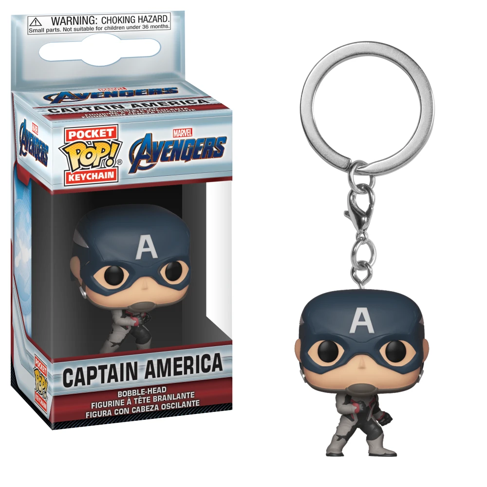 FUNKO Pocket POP! Keychain : Marvel - Avengers: End Game - Captain America 3 FUNKO Pocket POP! Keychain : Marvel - Avengers: End Game - Captain America