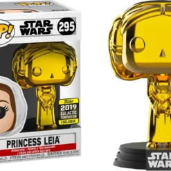FUNKO Convention Exclusive Pop! Star Wars: Princess Leia Gold Chrome (2019 Galactic Convention) [Exclusive]