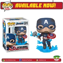 FUNKO Pop! Marvel: Avengers: End Game - Captain America With Broken Shield And Mjolnir