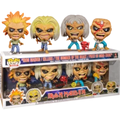 FUNKO Pop! Rocks: Iron Maiden - Eddie (4-Pack) [Glow In The Dark] [Exclusive]