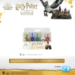 Famesbro Cinereplica: Candles:Set Of 10 Birthday Style Candles (Harry Potter Logo) Wizarding World
