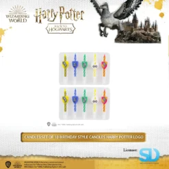 Famesbro Cinereplica: Candles:Set Of 10 Birthday Style Candles (Harry Potter Logo) Wizarding World