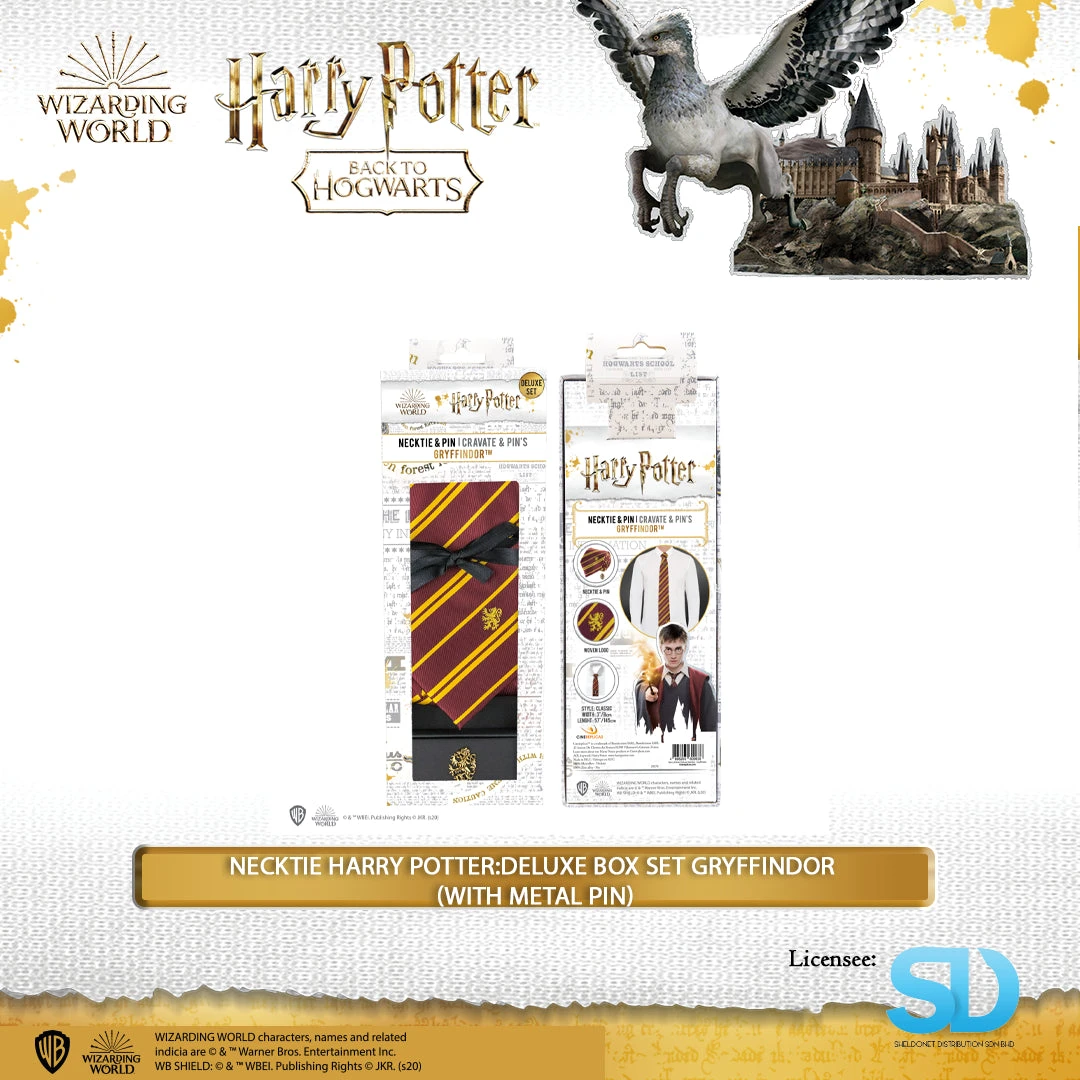 Famesbro Cinereplica: Necktie Harry Potter: Deluxe Box Set Gryffindor (With Metal Pin) 3 Famesbro Cinereplica: Necktie Harry Potter: Deluxe Box Set Gryffindor (With Metal Pin)