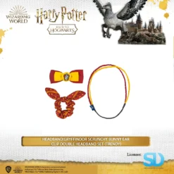 Famesbro Wizarding World Cinereplica: Headband:Gryffindor Scrunchy Bunny Ear Clip Double Headband Set (Trendy)