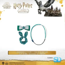 Famesbro Cinereplica: Headband:Slytherin Scrunchy Bunny Ear Clip Double Headband Set (Trendy)