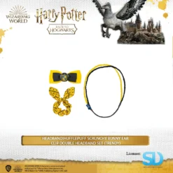 Famesbro Cinereplica: Headband:Hufflepuff Scrunchy Bunny Ear Clip Double Headband Set (Trendy) Wizarding World