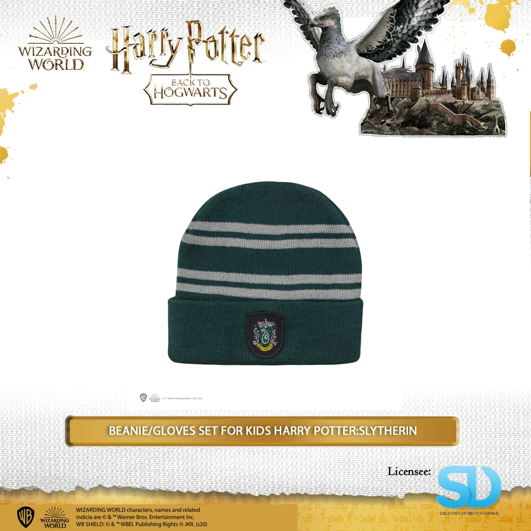 Famesbro Wizarding World Cinereplica: Beanie/Gloves Set For Kids Harry Potter: Slytherin 4 Famesbro Wizarding World Cinereplica: Beanie/Gloves Set For Kids Harry Potter: Slytherin