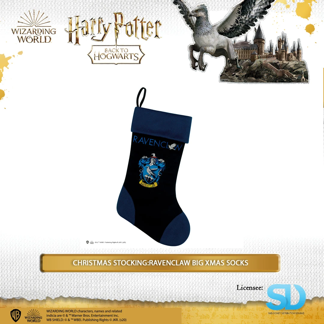 Famesbro Wizarding World Cinereplica: Christmas Stocking:Ravenclaw Big Xmas Socks 3 Famesbro Wizarding World Cinereplica: Christmas Stocking:Ravenclaw Big Xmas Socks