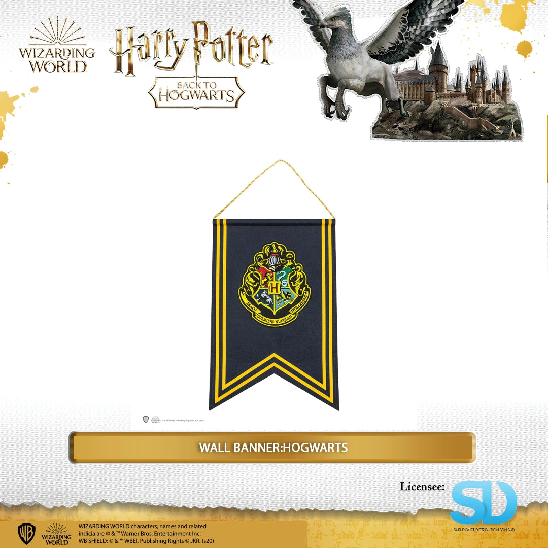Famesbro Cinereplica: Wall Banner:Hogwarts Wizarding World 3 Famesbro Cinereplica: Wall Banner:Hogwarts Wizarding World