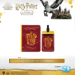 Famesbro Cinereplica: Tag + Passport Cover Set:Gryffindor Wizarding World