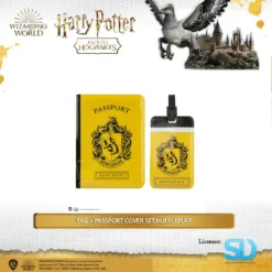 Famesbro Cinereplica: Tag + Passport Cover Set:Hufflepuff Wizarding World