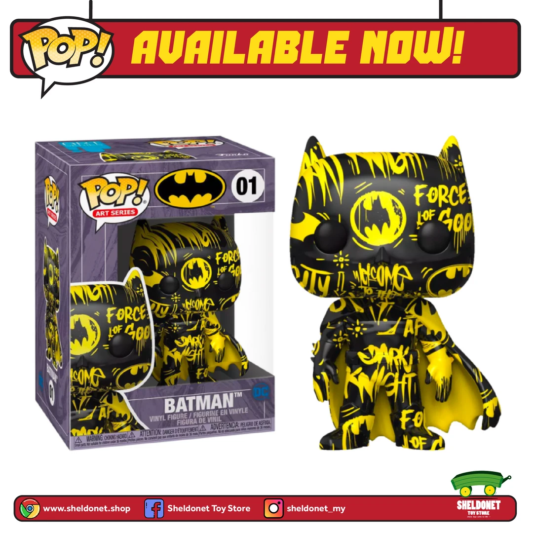 FUNKO Pop! Heroes (Artist Series): DC Comics - Batman (Black & Yellow) With Choice Of Pop! Protector (Exclusive) 3 FUNKO Pop! Heroes (Artist Series): DC Comics - Batman (Black & Yellow) With Choice Of Pop! Protector (Exclusive)