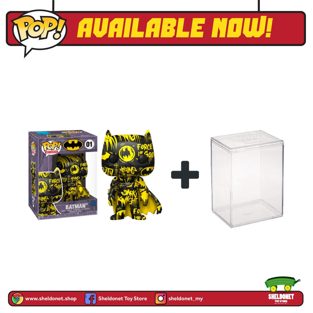 FUNKO Pop! Heroes (Artist Series): DC Comics - Batman (Black & Yellow) With Choice Of Pop! Protector (Exclusive) 5 FUNKO Pop! Heroes (Artist Series): DC Comics - Batman (Black & Yellow) With Choice Of Pop! Protector (Exclusive)