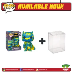 FUNKO Pop! Heroes (Artist Series): DC Comics - Batman (Blue & Yellow) With Choice Of Pop! Protector (Exclusive) 7 FUNKO Pop! Heroes (Artist Series): DC Comics - Batman (Blue & Yellow) With Choice Of Pop! Protector (Exclusive)