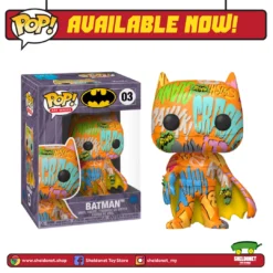 FUNKO Pop! Heroes (Artist Series): DC Comics - Batman (Orange) With Choice Of Pop! Protector (Exclusive)