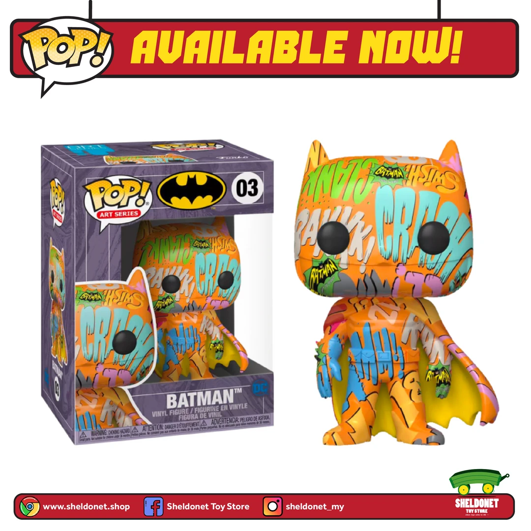 FUNKO Pop! Heroes (Artist Series): DC Comics - Batman (Orange) With Choice Of Pop! Protector (Exclusive) 3 FUNKO Pop! Heroes (Artist Series): DC Comics - Batman (Orange) With Choice Of Pop! Protector (Exclusive)