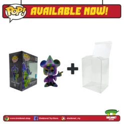 FUNKO Pop! Disney (Artist Series): Fantasia 80th Anniversary - Sorcerer Mickey (Purple & Green) With Choice Of Pop! Protector (Exclusive)