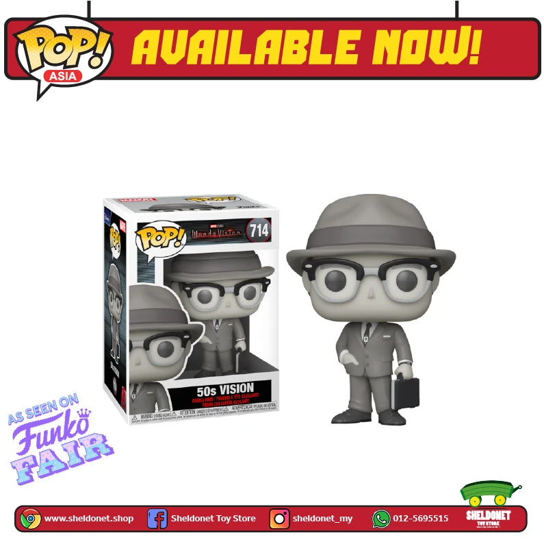 FUNKO Pop! Marvel: Wandavision - 50's Vision 3 FUNKO Pop! Marvel: Wandavision - 50's Vision