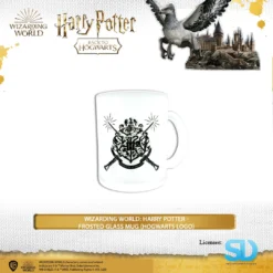 Wizarding World: Harry Potter -FROSTED GLASS MUG (HOGWARTS LOGO)