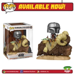 FUNKO Pop! Deluxe: Mandalorian - The Mandalorian On Bantha With Child In Bag