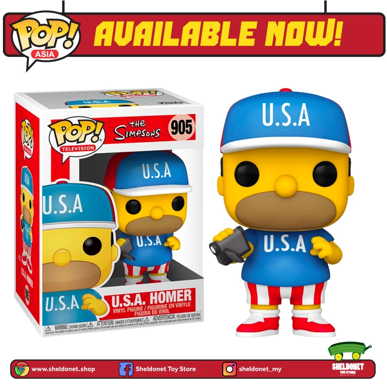 FUNKO Pop! TV: The Simpsons - USA Homer 3 FUNKO Pop! TV: The Simpsons - USA Homer