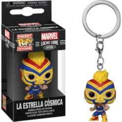 FUNKO Pocket Pop! Keychain: Marvel Luchadores - Captain Marvel