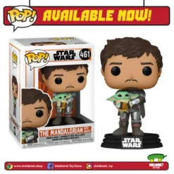 FUNKO [IN-STOCK] Pop! Star Wars: The Mandalorian - Din Djarin Holding Grogu (The Child)