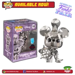 FUNKO Pop! Disney (Artist Series): Mickey Mouse - Steamboat Willie With Choice Of Pop! Protector (Exclusive)