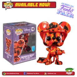 FUNKO Pop! Disney (Artist Series): Mickey Mouse - Firefighter Mickey With Choice Of Pop! Protector (Exclusive)