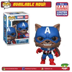 FUNKO Pop! Marvel : Year Of The Shield - Capwolf [SDCC Summer Convention 2021] Convention Exclusive