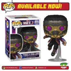 FUNKO Pop! Marvel: What If...? - T'Challa Star-Lord With Helmet