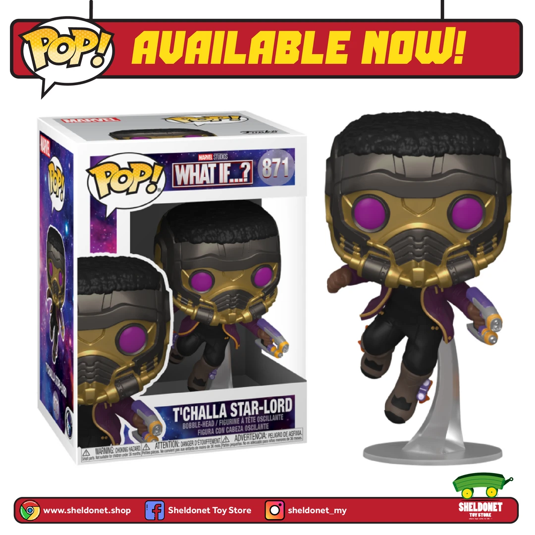 FUNKO Pop! Marvel: What If...? - T'Challa Star-Lord With Helmet 3 FUNKO Pop! Marvel: What If...? - T'Challa Star-Lord With Helmet