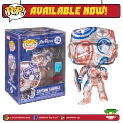 FUNKO Pop! Artist Series: Patriotic Age - Captain America With Choice Of Pop! Protector (Exclusive)