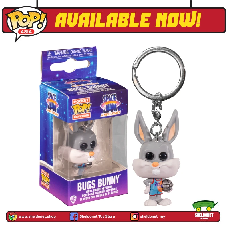 FUNKO Pocket Pop! Keychain: Space Jam 2: A New Legacy - Bugs Bunny 3 FUNKO Pocket Pop! Keychain: Space Jam 2: A New Legacy - Bugs Bunny