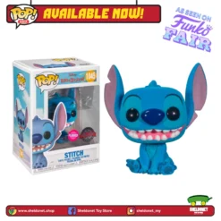 FUNKO [IN-STOCK] Pop! Disney: Lilo And Stitch - Stitch Seated (Flocked) [Exclusive]