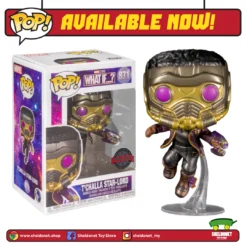 FUNKO Pop! Marvel: What If...? - T'Challa Star-Lord With Helmet (Metallic) [Exclusive]
