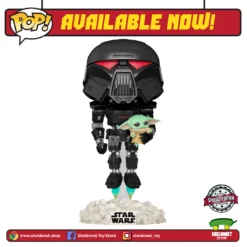 FUNKO Pop! Star Wars: The Mandalorian - Dark Trooper With Grogu (Glow In The Dark) [Exclusive]