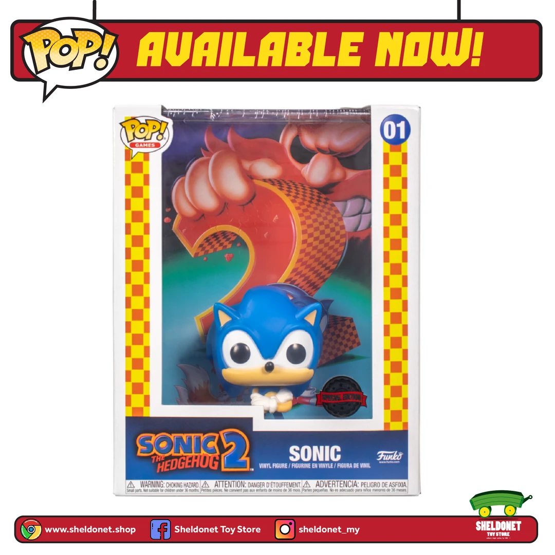FUNKO Pop! Games Cover: Sonic The Hedgehog 2 - Sonic (Exclusive) 3 FUNKO Pop! Games Cover: Sonic The Hedgehog 2 - Sonic (Exclusive)