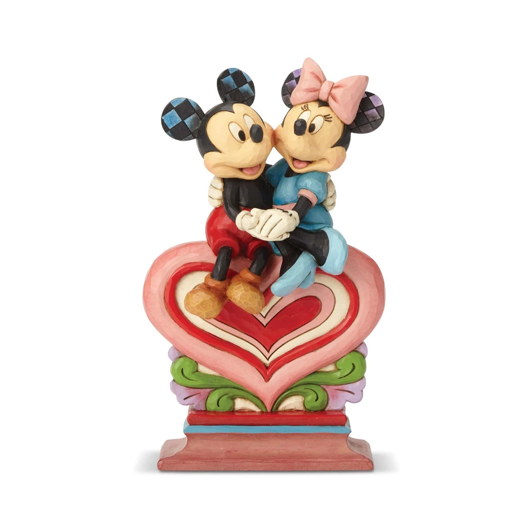 Enesco : Disney Traditions - Mickey Minnie Sitting On Heart 3 Enesco : Disney Traditions - Mickey Minnie Sitting On Heart