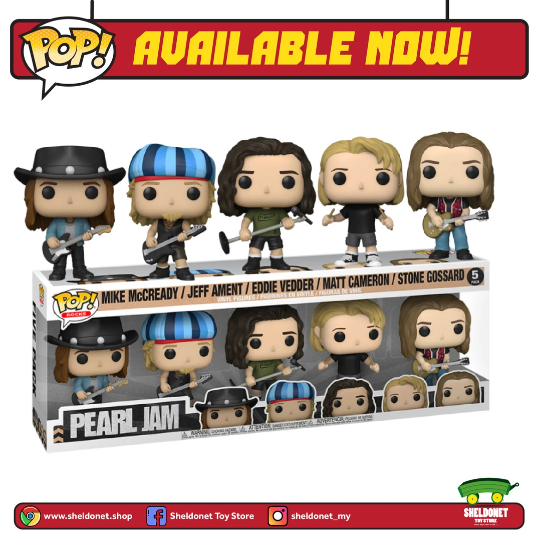 FUNKO Pop! Rocks: Pearl Jam - 5-Pack (Mike McCready, Jeff Ament, Eddie Vedder, Matt Cameron & Stone Gossard) 3 FUNKO Pop! Rocks: Pearl Jam - 5-Pack (Mike McCready, Jeff Ament, Eddie Vedder, Matt Cameron & Stone Gossard)