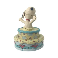 Enesco : Peanuts By Jim Shore - Snoopy Jumping Out Birthday Cake