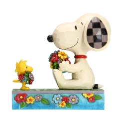 Enesco : Peanuts By Jim Shore - Snoopy-Woodstock With Flowers
