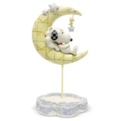 Enesco : Peanuts By Jim Shore - Snoopy Sleeping On Moon