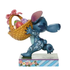 Enesco: Disney Traditions: Stitch Running With Easter Basket