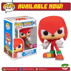 FUNKO Pop! Games: Sonic The Hedgehog - Knuckles (Flocked) [Exclusive] [Targetcon 2022]