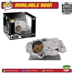 FUNKO Pop! Rides Super Deluxe: Star Wars - Lando Calrissian In The Millenium Falcon [Galactic Convention Exclusive 2022]