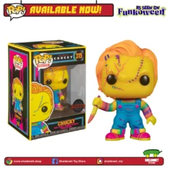 FUNKO Pop! Movies: Bride Of Chucky - Chucky (Blacklight) [Exclusive]