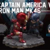 Beast Kingdom Captain America: Civil War - Captain America & Iron Man Mark 46 Statue EA-025