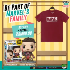 Sheldonet Toy Store [WE LOVE YOU,TONY STARK T-SHIRT BUNDLE] Pop! Deluxe: Marvel: Avengers: Endgame - I Am Iron Man (Glow In The Dark) + T-Shirt Bundle