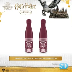 Pyramid International: Harry Potter (Crest & Stripes) Metal Drinks Bottle Wizarding World